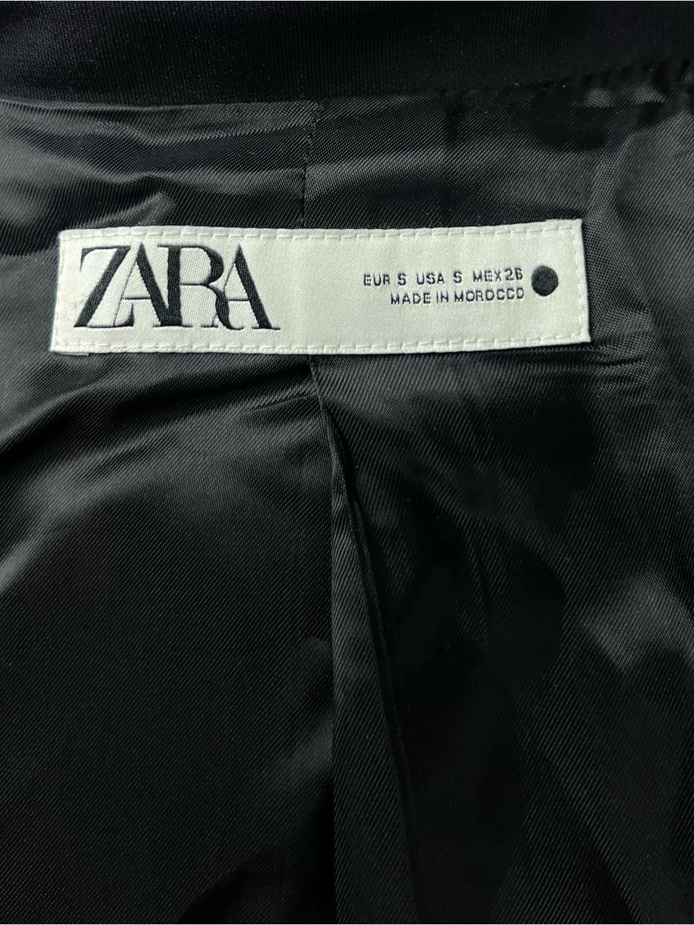 ZARA Women's S Black Gold Button Stretch Boxy Crop Blazer Jacket - Picture 9 of 11
